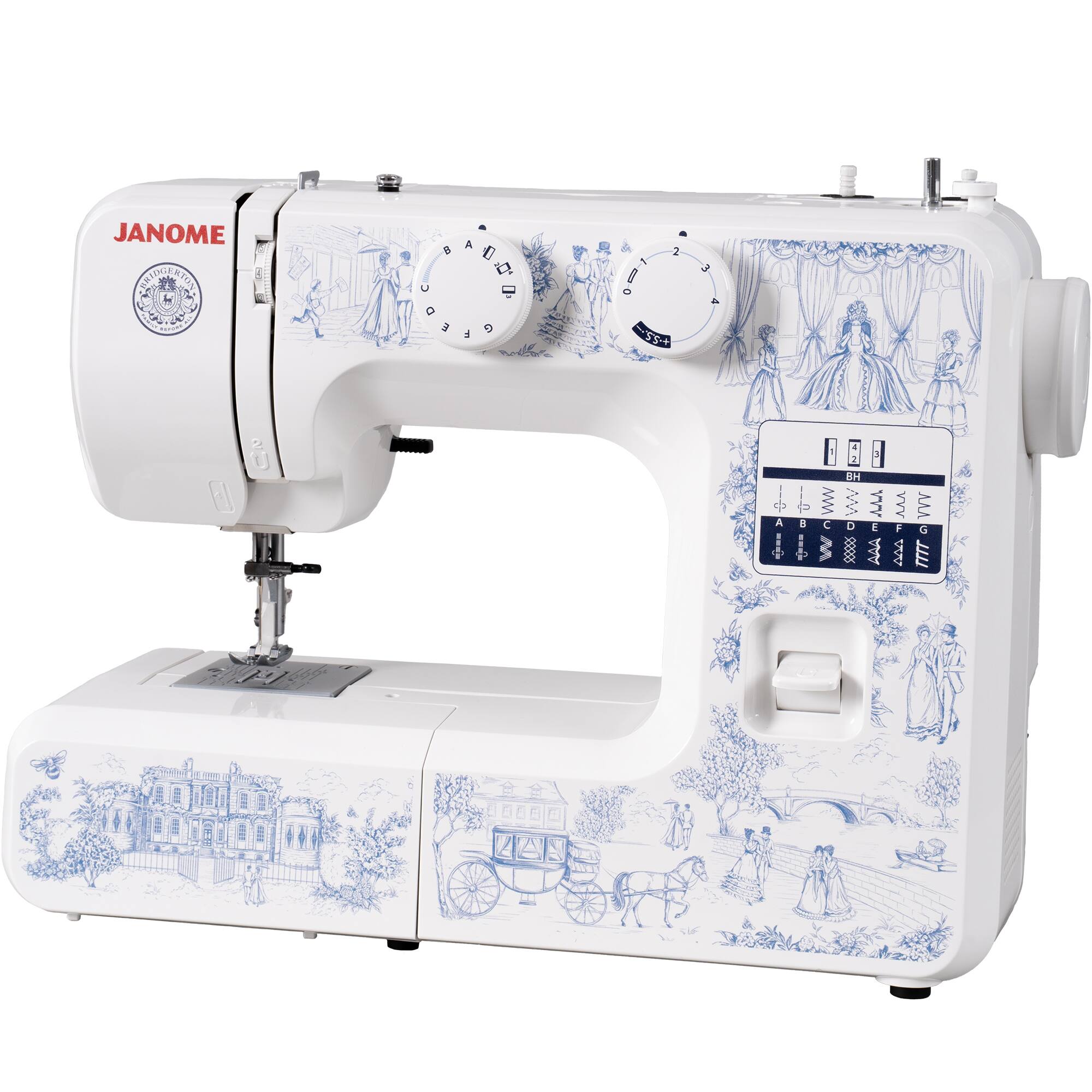 Janome Bridgerton Collection Easy-to-Use 15-Stitch Sewing Machine